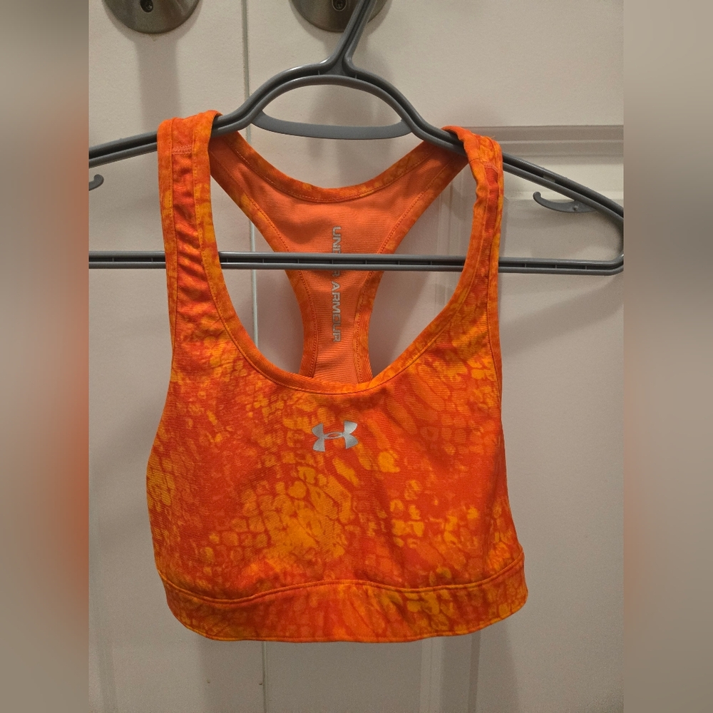 Under Armour Orange Tie-Dye Sports Bra